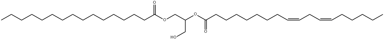 1-Palmitoyl-2-linoleoyl-rac-glycerol 结构式