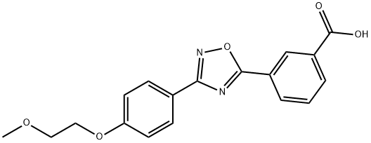 3-(3-(4-(2-甲氧基乙氧基)苯基)-1,2,4-噁二唑-5-基)苯甲酸 结构式