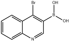 4-溴喹啉-3-硼酸 结构式