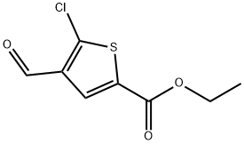 5-氯-4-甲酰基噻吩-2-羧酸乙酯 结构式