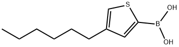 (4-己基-2-噻吩基)硼酸 结构式