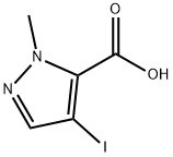 4-碘-1-甲基-1H-吡唑-5-羧酸 结构式