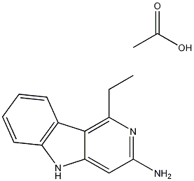 5H-Pyrido(4,3-B)indole, 3-amino-1-ethyl-, acetate