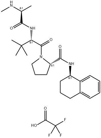 L-Prolinamide, N-methyl-L-alanyl-3-methyl-L-valyl-N-[(1R)-1,2,3,4-tetrahydro-1-naphthalenyl]- (9CI) 结构式