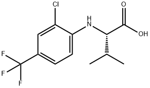2-(2'-氯-4'-三氟甲基苯胺)-3-甲基丁酸 结构式