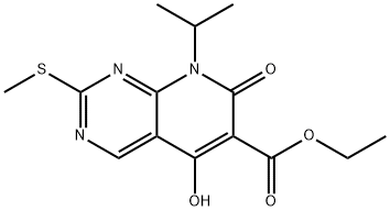 ethyl 5-hydroxy-8-isopropyl-2-(methylthio)-7-oxo-7,8-dihydropyrido[2,3-d]pyrimidine-6-carboxylate