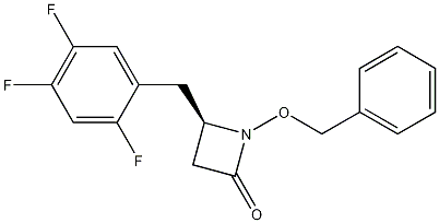 (4R)-1-苯甲氧基-4-[(2,4,5-三氟苯基)甲基]-2-氮杂环丁酮 结构式