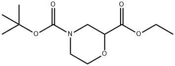 2,4-吗啉二羧酸 4-叔丁酯 2-乙酯 结构式