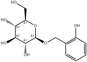 2-羟基苄基 BETA-D-吡喃葡萄糖苷 结构式