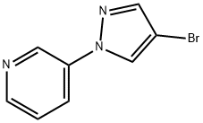 3-(4-溴吡唑-1-基)吡啶 结构式