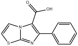 6-苯基咪唑并[2,1-B]噻唑-5-羧酸 结构式