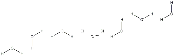 Calcium chloride hexahydrate 结构式