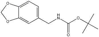 (苯并[D][1,3]二氧代-5-基甲基)氨基甲酸叔丁酯 结构式