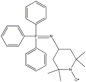 2,2,6,6-Tetramethyl-4-[(triphenylphosphoranylidene)amino]-1-piperidinyloxy 结构式