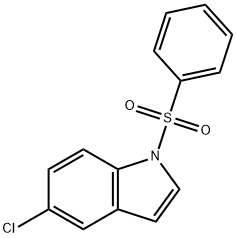 5-氯-1-(苯基磺酰基)-1H-吲哚 结构式