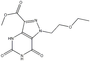 甲基-1-(2-乙氧基乙基)-4,5,6,7-四氢-5,7-二羰基-1H-吡唑并[4,3-D]嘧啶-3-羧酸酯 结构式