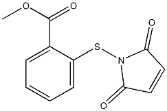 2-(2,5-二氧代-2氢-吡咯-1(5氢)硫基)苯甲酸甲酯 结构式