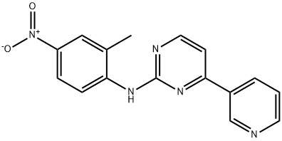 N-(2-甲基-4-硝基苯基)-4-(吡啶-3-基)嘧啶-2-胺 结构式