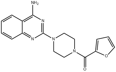 (4-(4-氨基喹唑啉-2-基)哌啶-1-基)(呋喃-2-基)甲酮 结构式