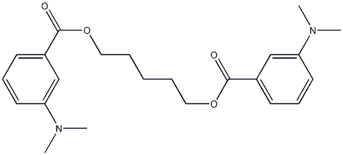Benzoic acid, 3-(dimethylamino)-, 1,5-pentanediyl ester 结构式