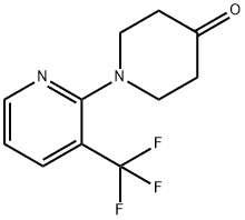 1-(3-(三氟甲基)吡啶-2-基)哌啶-4-酮 结构式