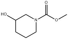 3-羟基-1-哌啶羧酸甲酯 结构式