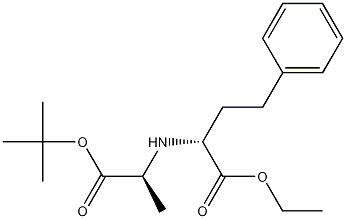 N-[1-(R)-乙氧羰基-3-苯基丙基]-L-丙氨酸叔丁基酯 结构式