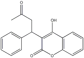 3-(alpha-Acetonylbenzyl)-4-hydroxycoumarin 结构式
