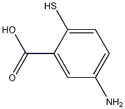 2-氨基-5-巯基苯甲酸 结构式