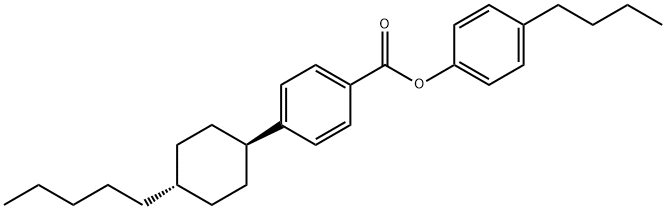 4-(反式-4-戊基环己基)苯甲酸对丁基苯酚酯 结构式