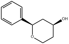 (2R,4S)-2-Phenyl-tetrahydro-2H-pyran-4-ol 结构式