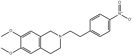 1,2,3,4-Tetrahydro-6,7-dimethoxy-2-[2-(4-nitrophenyl)ethyl]isoquinoline 结构式