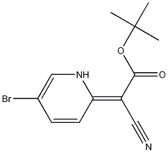 2-(5-溴吡啶-2-基)-2-氰基乙酸叔丁酯 结构式