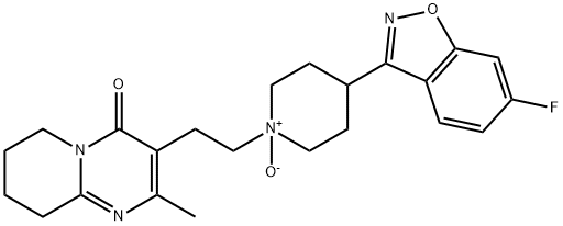 3-[2-[4-(6-氟-1,2-苯并异恶唑-3-基)-1-氧代-1-哌啶基]乙基]-6,7,8,9-四氢-2-甲基-4H-吡啶并[1,2-A]嘧啶-4-酮 结构式