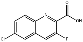 6-Chloro-3-Fluoroquinoline-2-carboxylic acid 结构式