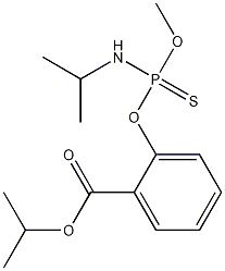 Benzoic acid, 2-((methoxy((1-methylethyl)amino)phosphinothioyl)oxy)-,1-methylethyl ester 结构式