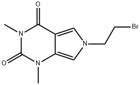 6-(2-溴-乙基)-1,3-二甲基-1,6-二氢-吡咯并[3,4-D]嘧啶-2,4-二酮 结构式