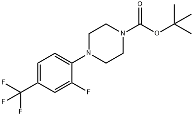 4-(2-Fluoro-4-trifluoromethylphenyl)piperazine-1-carboxylic acid tert-butyl ester 结构式
