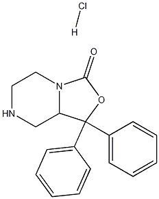 1,1-diphenyltetrahydro-1H-oxazolo[3,4-a]pyrazin-3(5H)-one hydrochloride 结构式