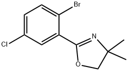 2-(2-bromo-5-chlorophenyl)-4,4-dimethyl-4,5-dihydrooxazole 结构式