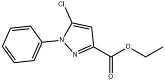 5-氯-1-苯基-1H-吡唑-3-羧酸乙酯 结构式