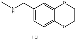 1-(2,3-dihydrobenzo[b][1,4]dioxin-6-yl)-N-methylmethanamine hydrochloride 结构式