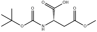 2-((叔丁氧基羰基)氨基)-4-甲氧基-4-氧代丁酸 结构式