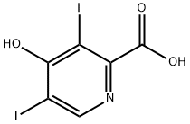 4-Hydroxy-3,5-diiodopyridine-2-carboxylic acid 结构式