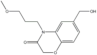 6-羟甲基-4-(3-甲氧基丙基)-4H-苯并[1,4]恶嗪-3-酮 结构式