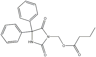 Butanoic acid, (2,5-dioxo-4,4-diphenyl-1-imidazolidinyl)methyl ester 结构式