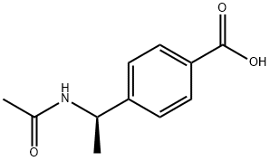 (R)-4-(1-乙酰氨基乙基)苯甲酸 结构式