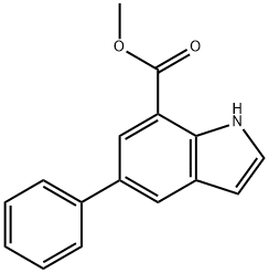 methyl 5-phenyl-1H-indole-7-carboxylate 结构式