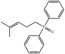 (4-methyl-3-penten-1-yl) diphenyl phosphine oxide 结构式