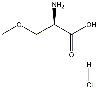 (R)-2-氨基-3-甲氧基丙酸盐酸盐 结构式